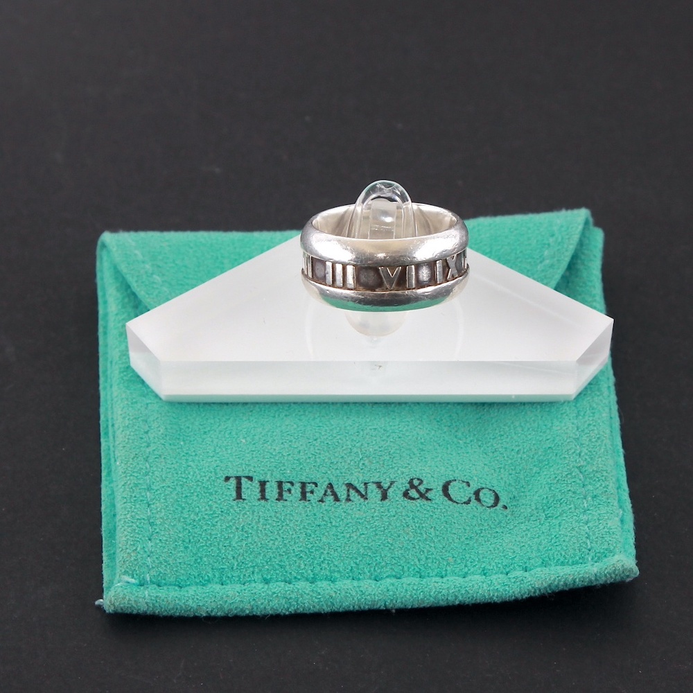 Tiffany & Co. sterling silver Atlas ring